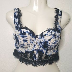 Guess Stella floral print corset